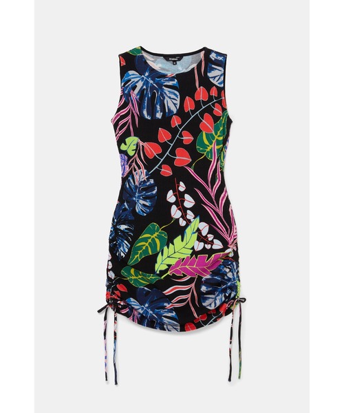 Desigual(デシグアル)の「ギャザー スリムショートワンピース(チュニック・レディース・ブラック・2L/S/M/L/SS)」の6枚目の写真