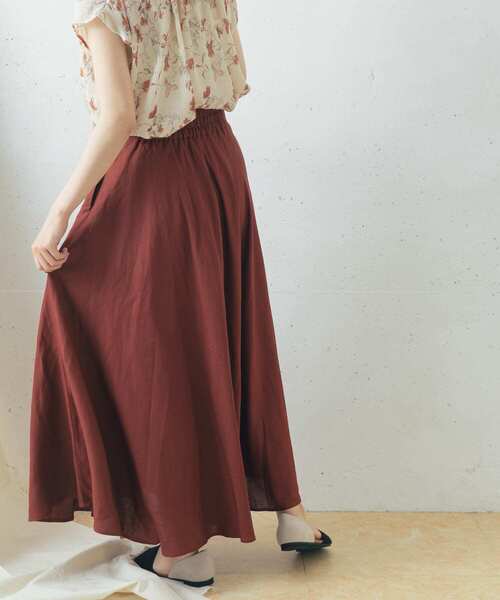 URBAN RESEARCH ROSSO(アーバンリサーチロッソ)の「リネンサーキュラースカート(スカート・レディース・アイボリー/モカ/イエロー/ブラウン・36/38)」の6枚目の写真