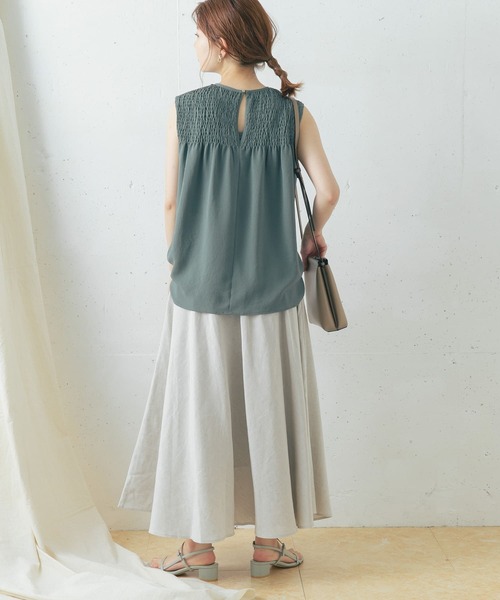 ハグオーワー　リネンサーキュラースカート ハグオーワー リネンサーキュラースカート