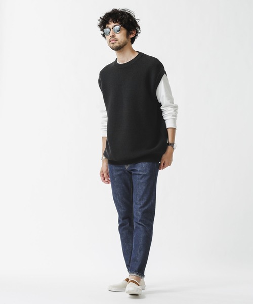 NANO universe(ナノユニバース)の「リネンブレンドニットクルーネックベスト(ベスト・メンズ・ブラック/ベージュ/グリーン系その他・M/L/S)」の7枚目の写真