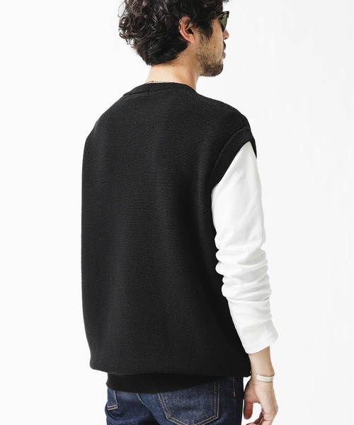 NANO universe(ナノユニバース)の「リネンブレンドニットクルーネックベスト(ベスト・メンズ・ブラック/ベージュ/グリーン系その他・M/L/S)」の11枚目の写真