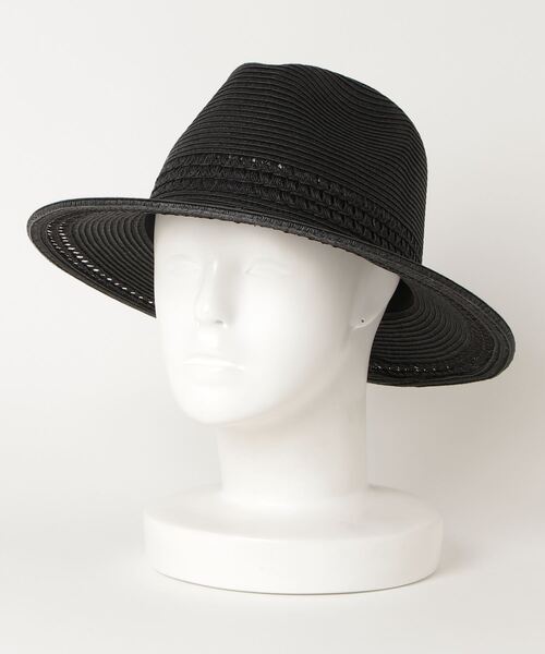 RIVER UP（リバーアップ）の「RIVER UP PAPER LONG BRIM HAT / リバーアップ ペーパー ロングブリム ハット（ハット・メンズ・ブラック/ベージュ/ブラウン・ONE SIZE）」の2枚目の写真