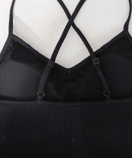 COLONY 2139（コロニートゥーワンスリーナイン）の「【WEB限定】カップ付きランダムテレコ短丈Vネックキャミソール(パット取り外し可)（キャミソール・レディース・ホワイト/ブラック/チャコールグレー/モカ/カーキ・FREE）」の15枚目の写真