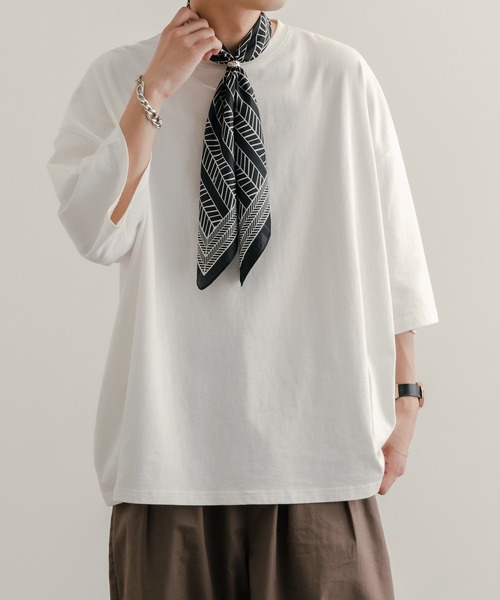 epnok（エプノック）の「リング付きスカーフ（バンダナ/スカーフ・メンズ・ネイビー/ブラック/オレンジ/ワインレッド/グリーン/ブルー・FREE）」の14枚目の写真