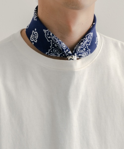 epnok（エプノック）の「リング付きスカーフ（バンダナ/スカーフ・メンズ・ネイビー/ブラック/オレンジ/ワインレッド/グリーン/ブルー・FREE）」の9枚目の写真