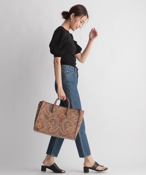 Andemiu（アンデミュウ）の「【オーガニック】リブソデタックニット958488（ニット/セーター・レディース・ブラック/グレー/オフホワイト/ピンク・FREE）」の19枚目の写真