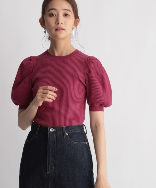 Andemiu（アンデミュウ）の「【オーガニック】リブソデタックニット958488（ニット/セーター・レディース・ブラック/グレー/オフホワイト/ピンク・FREE）」の22枚目の写真