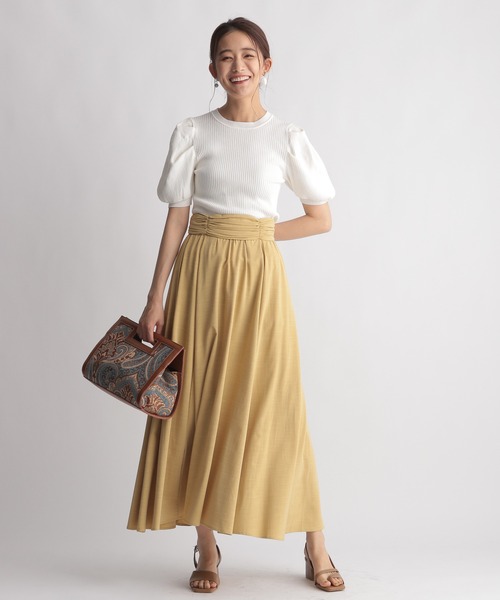 Andemiu（アンデミュウ）の「【オーガニック】リブソデタックニット958488（ニット/セーター・レディース・ブラック/グレー/オフホワイト/ピンク・FREE）」の15枚目の写真