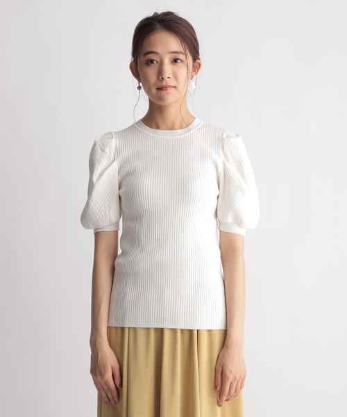 Andemiu（アンデミュウ）の「【オーガニック】リブソデタックニット958488（ニット/セーター・レディース・ブラック/グレー/オフホワイト/ピンク・FREE）」の20枚目の写真