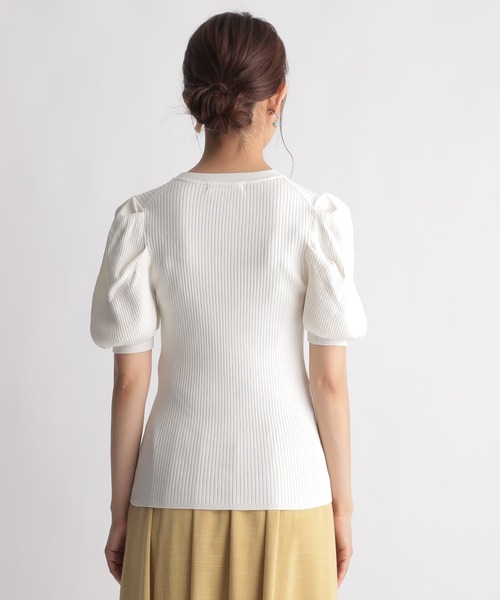 Andemiu（アンデミュウ）の「【オーガニック】リブソデタックニット958488（ニット/セーター・レディース・ブラック/グレー/オフホワイト/ピンク・FREE）」の7枚目の写真