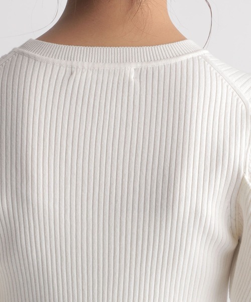 Andemiu（アンデミュウ）の「【オーガニック】リブソデタックニット958488（ニット/セーター・レディース・ブラック/グレー/オフホワイト/ピンク・FREE）」の10枚目の写真