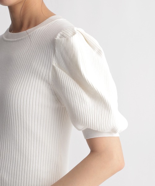 Andemiu（アンデミュウ）の「【オーガニック】リブソデタックニット958488（ニット/セーター・レディース・ブラック/グレー/オフホワイト/ピンク・FREE）」の21枚目の写真