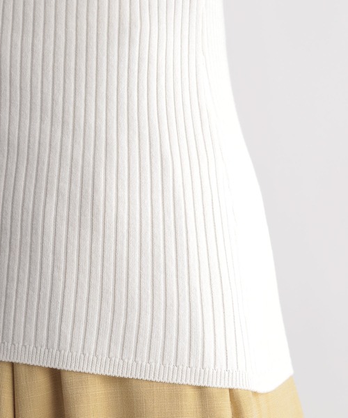 Andemiu（アンデミュウ）の「【オーガニック】リブソデタックニット958488（ニット/セーター・レディース・ブラック/グレー/オフホワイト/ピンク・FREE）」の5枚目の写真