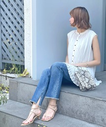 RIVE DROITE | 【ZOZOTOWN限定】ノースリレイヤードシャツ(シャツ/ブラウス)