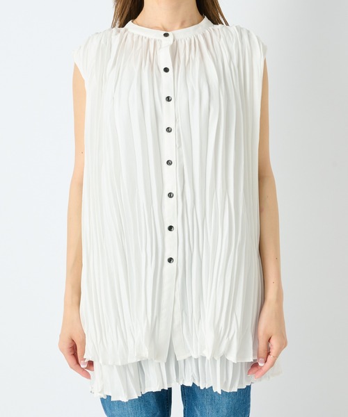 RIVE DROITE（リヴドロワ）の「ZOZOTOWN限定/ノースリレイヤードシャツ（シャツ/ブラウス・レディース・ブラック/オフホワイト/カーキ/イエロー・FREE）」の14枚目の写真