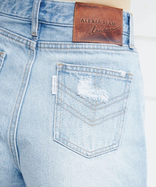 ALEXIA STAM（アリシアスタン）の「Denim Bermuda Shorts/デニムバミューダショーツ（デニムパンツ・レディース・ホワイト/ブルー・S/M/XS）」の8枚目の写真