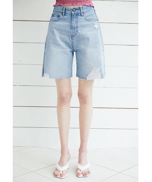ALEXIA STAM（アリシアスタン）の「Denim Bermuda Shorts/デニムバミューダショーツ（デニムパンツ・レディース・ホワイト/ブルー・S/M/XS）」の6枚目の写真
