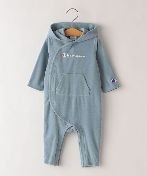 Champion（チャンピオン）の「【SHIPS KIDS別注】Champion:パイル フード ロンパース（ロンパース・キッズ・ベージュ系その他/ナチュラル/ライトブルー/ピンク・80/70）」の4枚目の写真
