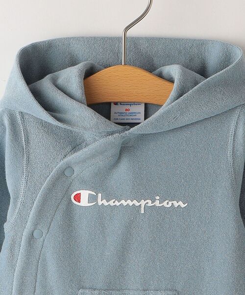 Champion（チャンピオン）の「【SHIPS KIDS別注】Champion:パイル フード ロンパース（ロンパース・キッズ・ベージュ系その他/ナチュラル/ライトブルー/ピンク・80/70）」の6枚目の写真