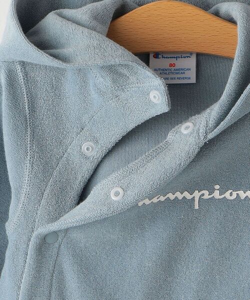 Champion（チャンピオン）の「【SHIPS KIDS別注】Champion:パイル フード ロンパース（ロンパース・キッズ・ベージュ系その他/ナチュラル/ライトブルー/ピンク・80/70）」の7枚目の写真