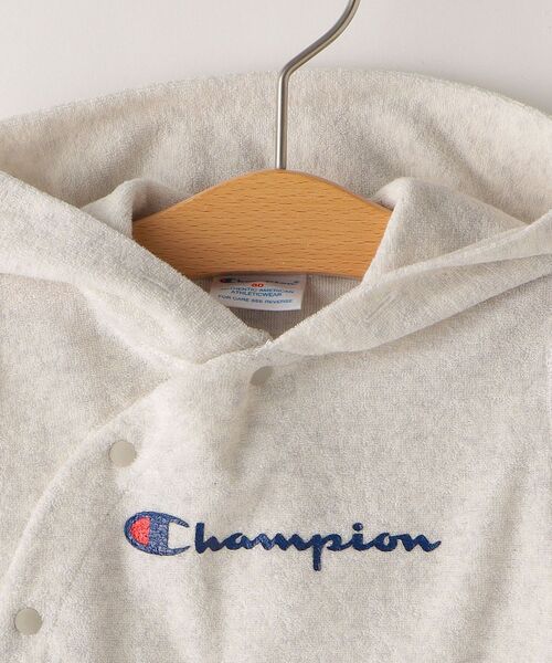 Champion（チャンピオン）の「【SHIPS KIDS別注】Champion:パイル フード ロンパース（ロンパース・キッズ・ベージュ系その他/ナチュラル/ライトブルー/ピンク・80/70）」の11枚目の写真