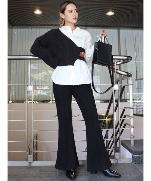 MURUA(ムルーア)の「バックスリットスウェードパンツ(スラックス・レディース・ブラック/グレー/アイボリー/その他1・FREE)」の17枚目の写真