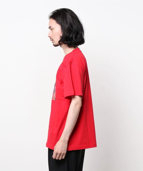 WEGO GRAPHICS（ウィゴーグラフィックス）の「WEGO/放課後アート部 陽ポジトロンT（Tシャツ/カットソー・メンズ・レッド/ホワイト・LARGE/MEDIUM/X-LARGE）」の20枚目の写真