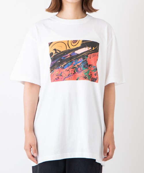 WEGO GRAPHICS（ウィゴーグラフィックス）の「WEGO/放課後アート部 陽ポジトロンT（Tシャツ/カットソー・メンズ・レッド/ホワイト・LARGE/MEDIUM/X-LARGE）」の9枚目の写真