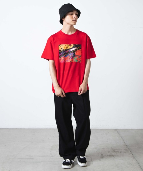 WEGO GRAPHICS（ウィゴーグラフィックス）の「WEGO/放課後アート部 陽ポジトロンT（Tシャツ/カットソー・メンズ・レッド/ホワイト・LARGE/MEDIUM/X-LARGE）」の7枚目の写真