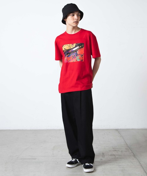 WEGO GRAPHICS（ウィゴーグラフィックス）の「WEGO/放課後アート部 陽ポジトロンT（Tシャツ/カットソー・メンズ・レッド/ホワイト・LARGE/MEDIUM/X-LARGE）」の8枚目の写真