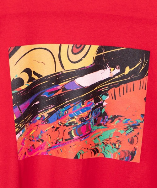 WEGO GRAPHICS（ウィゴーグラフィックス）の「WEGO/放課後アート部 陽ポジトロンT（Tシャツ/カットソー・メンズ・レッド/ホワイト・LARGE/MEDIUM/X-LARGE）」の18枚目の写真