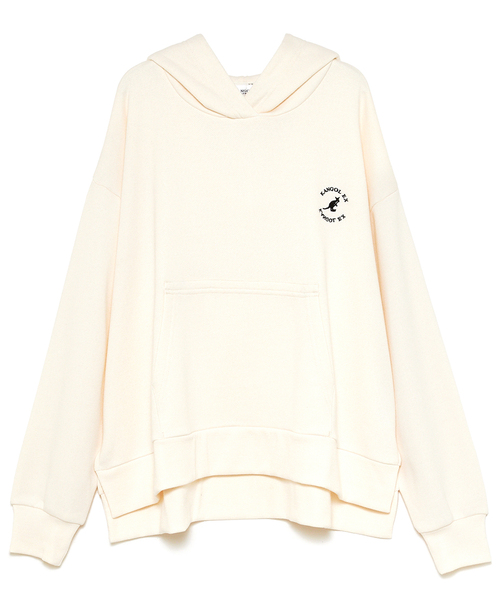 KANGOL EXTRA COMFORT(カンゴールエクストラコンフォート)の「【KANGOL EXTRA COMFORT(カンゴール エクストラ コンフォート)】《WEB限定》ロゴ刺繍 サイドスリット ビックシルエット パーカー(パーカー・レディース・グレー/ブラック/オフホワイト/ブルーグレー/パープル/アイボリー・M/L/LL)」の22枚目の写真