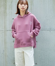 【KANGOL EXTRA COMFORT(カンゴール エクストラ コンフォート)】《WEB限定》ロゴ刺繍 サイドスリット ビックシルエット パーカー