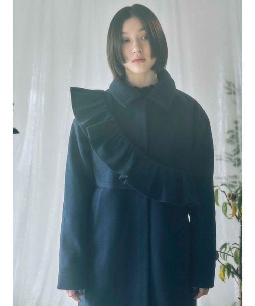 merry jenny（メリージェニー）の「アシメフリルビスチェcollar（付け襟・レディース・アイボリー/ブラック/ネイビー・FREE）」の3枚目の写真