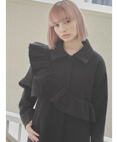 merry jenny（メリージェニー）の「アシメフリルビスチェcollar（付け襟・レディース・アイボリー/ブラック/ネイビー・FREE）」の2枚目の写真