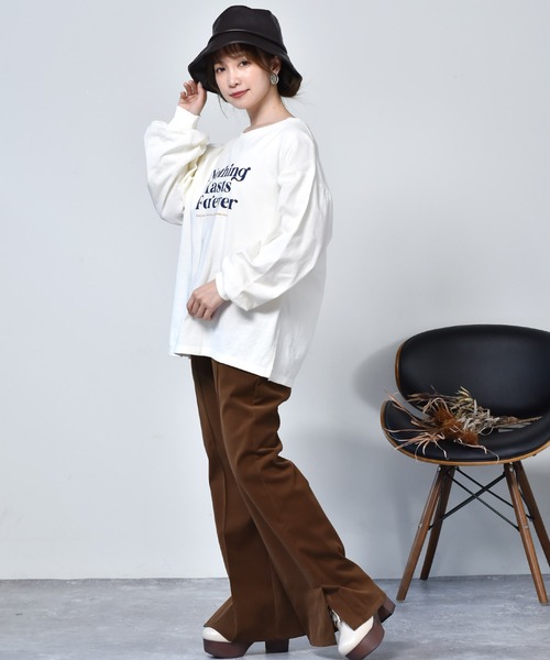 ems excite（エムズエキサイト）の「ロゴロンTEE（Tシャツ/カットソー・レディース・オフホワイト/ピンク/ブルー・FREE）」の8枚目の写真