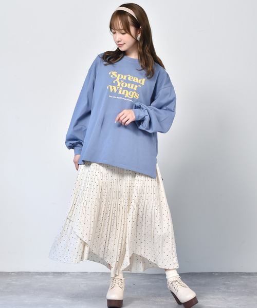 ems excite（エムズエキサイト）の「ロゴロンTEE（Tシャツ/カットソー・レディース・オフホワイト/ピンク/ブルー・FREE）」の14枚目の写真