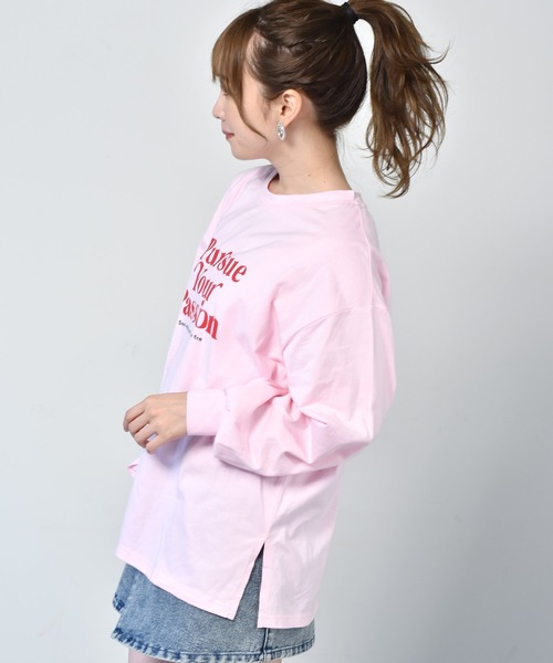 ems excite（エムズエキサイト）の「ロゴロンTEE（Tシャツ/カットソー・レディース・オフホワイト/ピンク/ブルー・FREE）」の11枚目の写真