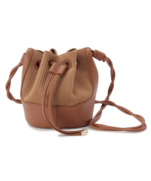 AG by aquagirl（エージーバイアクアガール）の「◆コーデュロイミニ巾着ショルダー（ショルダーバッグ・レディース・オフホワイト/カーキ/キャメル・00）」の11枚目の写真