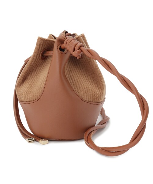 AG by aquagirl（エージーバイアクアガール）の「◆コーデュロイミニ巾着ショルダー（ショルダーバッグ・レディース・オフホワイト/カーキ/キャメル・00）」の6枚目の写真