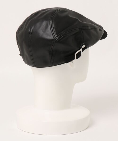 ikka（イッカ）の「フェイクレザーハンチング（ハンチング/ベレー帽・メンズ・グレー/ブラック/ネイビー・FREE）」の4枚目の写真