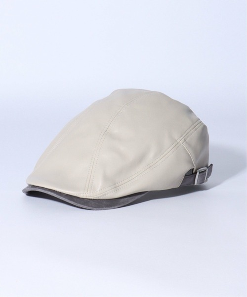 ikka（イッカ）の「フェイクレザーハンチング（ハンチング/ベレー帽・メンズ・グレー/ブラック/ネイビー・FREE）」の5枚目の写真