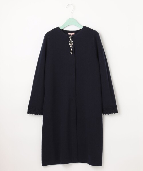 TOCCA(トッカ)の「【洗える!】ALVA KNITCOAT ニットコート(その他アウター・レディース・ベージュ系/ネイビー系・F)」の8枚目の写真