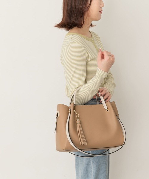 RODE SKO(ロデスコ)の「ワイド4WAYトートバッグ(トートバッグ・レディース・ブラック/グレー系その他/アイボリー/ベージュ/パープル系その他/キャメル/グレー・ONE)」の15枚目の写真