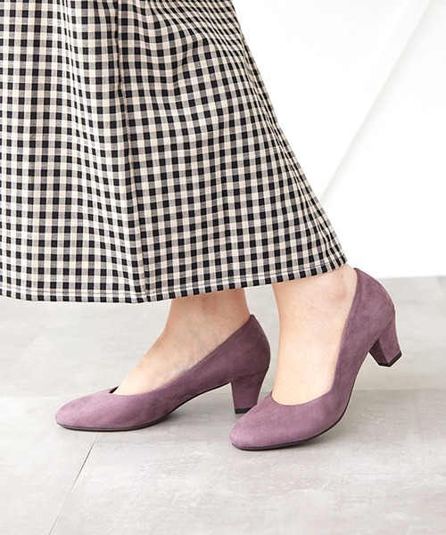 JELLY BEANS(ジェリービーンズ)の「プレーンパンプス<ふわさら><痛くない><疲れない>(204-42725)JELLY BEANS(ジェリービーンズ)(パンプス・レディース・グレイッシュベージュ/ブラック/ラベンダー/ライトグレー/ブラック系その他/ライトピンク/ブラック系1/グレー系1/パープル/ベージュ系その他・23.5/23/24.5/24/22.5/22/21.5/25.5/25)」の9枚目の写真