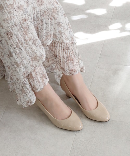 JELLY BEANS(ジェリービーンズ)の「プレーンパンプス<ふわさら><痛くない><疲れない>(204-42725)JELLY BEANS(ジェリービーンズ)(パンプス・レディース・グレイッシュベージュ/ブラック/ラベンダー/ライトグレー/ブラック系その他/ライトピンク/ブラック系1/グレー系1/パープル/ベージュ系その他・23.5/23/24.5/24/22.5/22/21.5/25.5/25)」の7枚目の写真