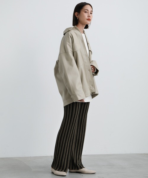 select MOCA(セレクトモカ)の「2021 AW マルチピッチストライプニットパンツ(その他パンツ・レディース・ブラック/ライトベージュ・FREE)」の13枚目の写真