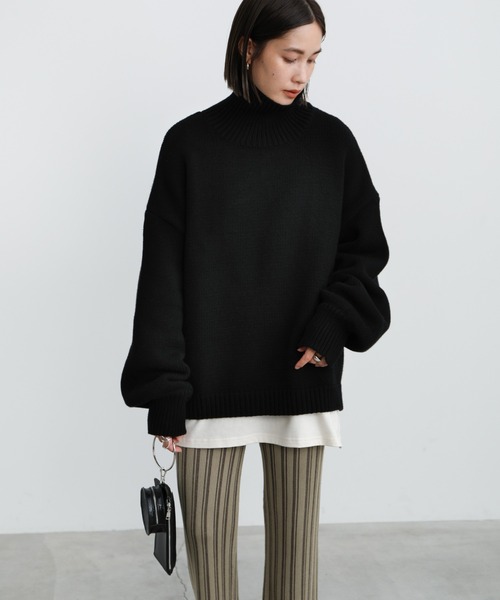 select MOCA(セレクトモカ)の「2021 AW マルチピッチストライプニットパンツ(その他パンツ・レディース・ブラック/ライトベージュ・FREE)」の17枚目の写真
