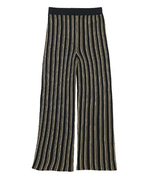 select MOCA(セレクトモカ)の「2021 AW マルチピッチストライプニットパンツ(その他パンツ・レディース・ブラック/ライトベージュ・FREE)」の16枚目の写真