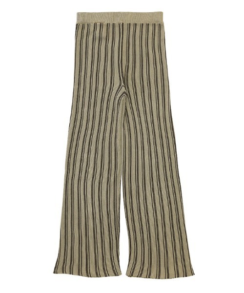 select MOCA(セレクトモカ)の「2021 AW マルチピッチストライプニットパンツ(その他パンツ・レディース・ブラック/ライトベージュ・FREE)」の6枚目の写真